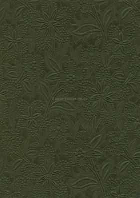 Embossed Bloom Forest Green Matte A4 Handmade, Recycled paper | PaperSource